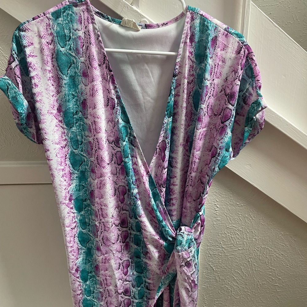 Snakeskin Wrap Dress